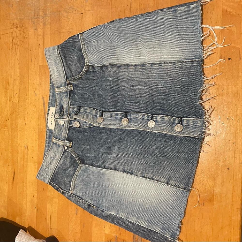 Pacsun button denim skirt